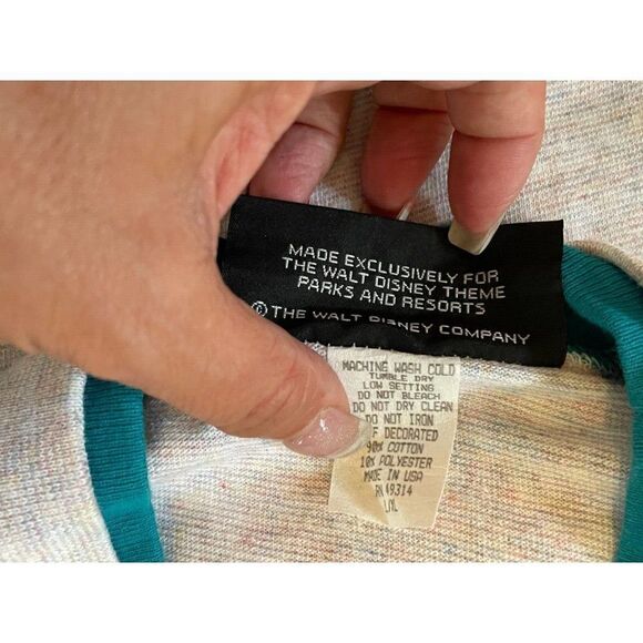 VTG Disney Originals Mickey Mouse Crewneck  Graphic Shirt Men SZ L/XL - Picture 6 of 9